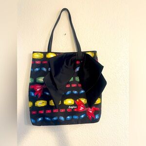 COPY - Brighton TAKE A BEAU Black Nylon Bow Tote Bag Shopper Handbag 14.5 x 14.5